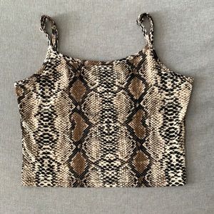 Snake print tank top
